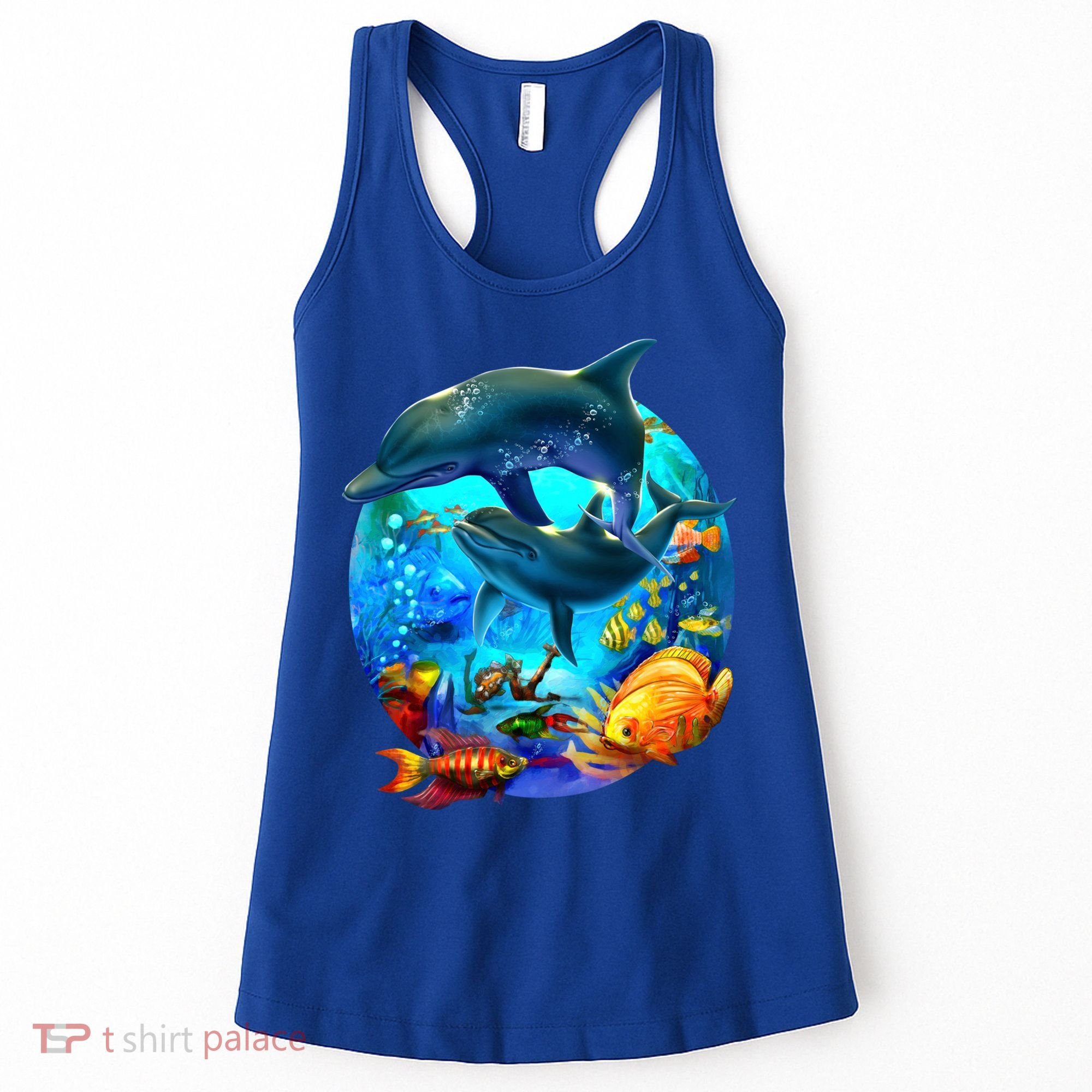 Dolphin Sea Life Save The Ocean Marine Biology Aquarium Gift Women's Tank Top