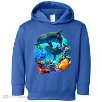 Dolphin Sea Life Save The Ocean Marine Biology Aquarium Gift Toddler Hoodie thumb 0