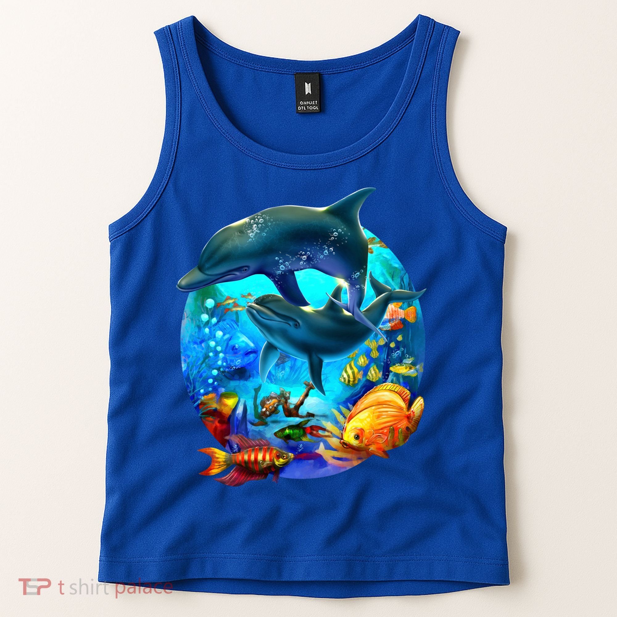 Dolphin Sea Life Save The Ocean Marine Biology Aquarium Gift Tank Top
