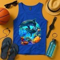 Dolphin Sea Life Save The Ocean Marine Biology Aquarium Gift Tank Top thumb 4