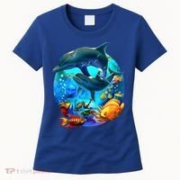 Dolphin Sea Life Save The Ocean Marine Biology Aquarium Gift Women's T-Shirt thumb 0