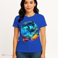 Dolphin Sea Life Save The Ocean Marine Biology Aquarium Gift Women's T-Shirt thumb 4