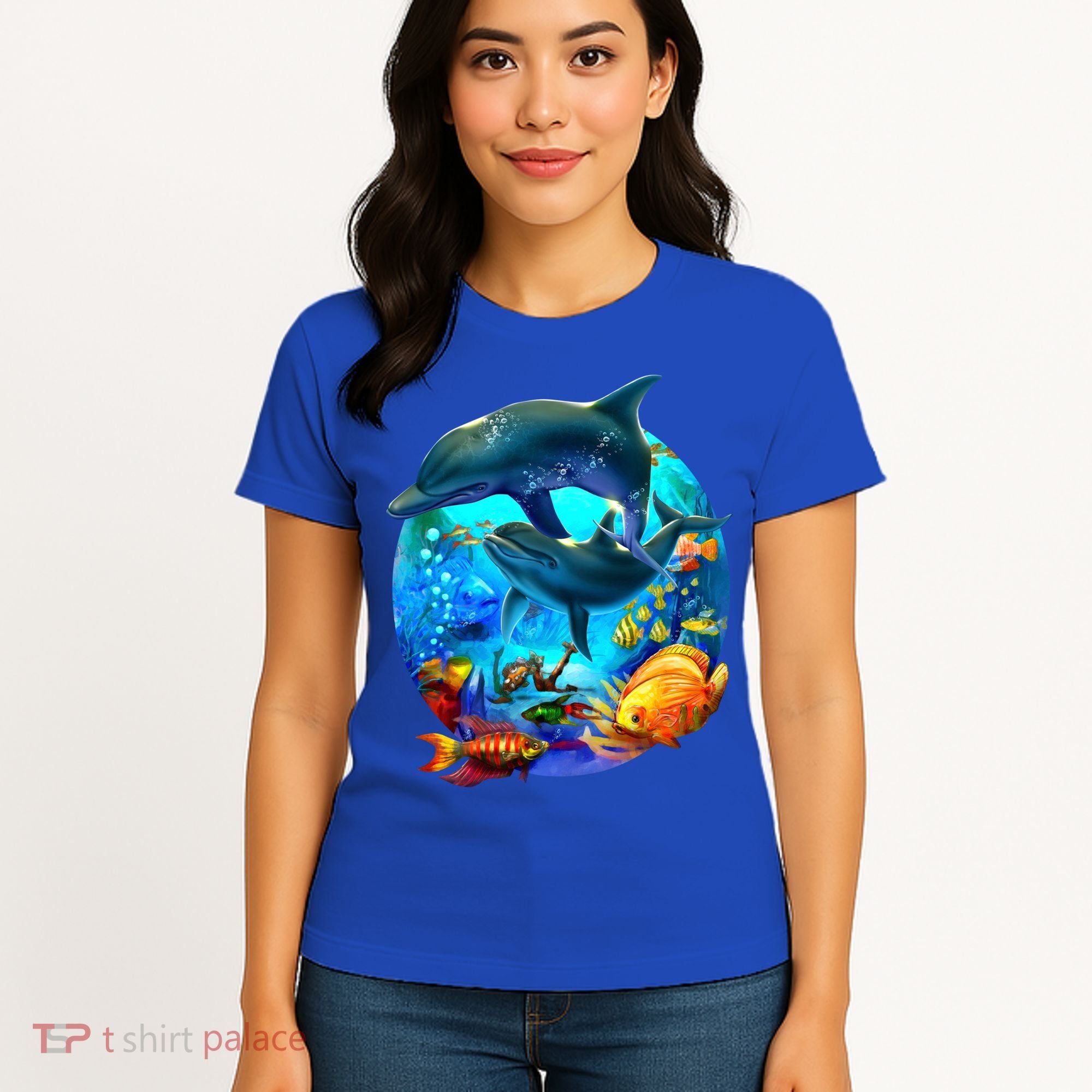 Dolphin Sea Life Save The Ocean Marine Biology Aquarium Gift Women's T-Shirt