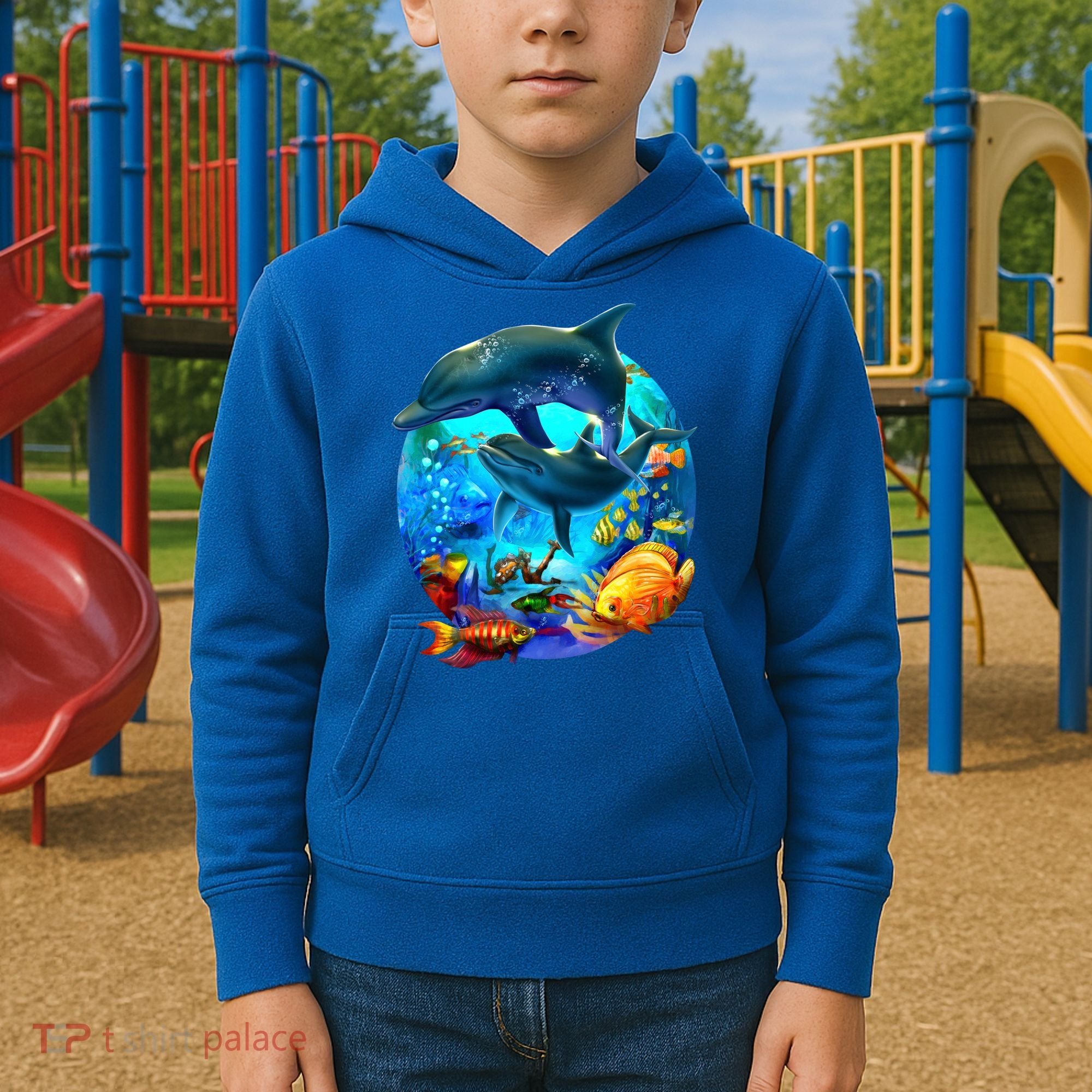 Dolphin Sea Life Save The Ocean Marine Biology Aquarium Gift Kids Hoodie
