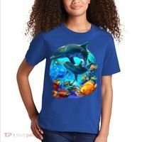 Dolphin Sea Life Save The Ocean Marine Biology Aquarium Gift Kids T-Shirt thumb 2