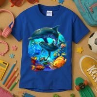 Dolphin Sea Life Save The Ocean Marine Biology Aquarium Gift Kids T-Shirt thumb 3