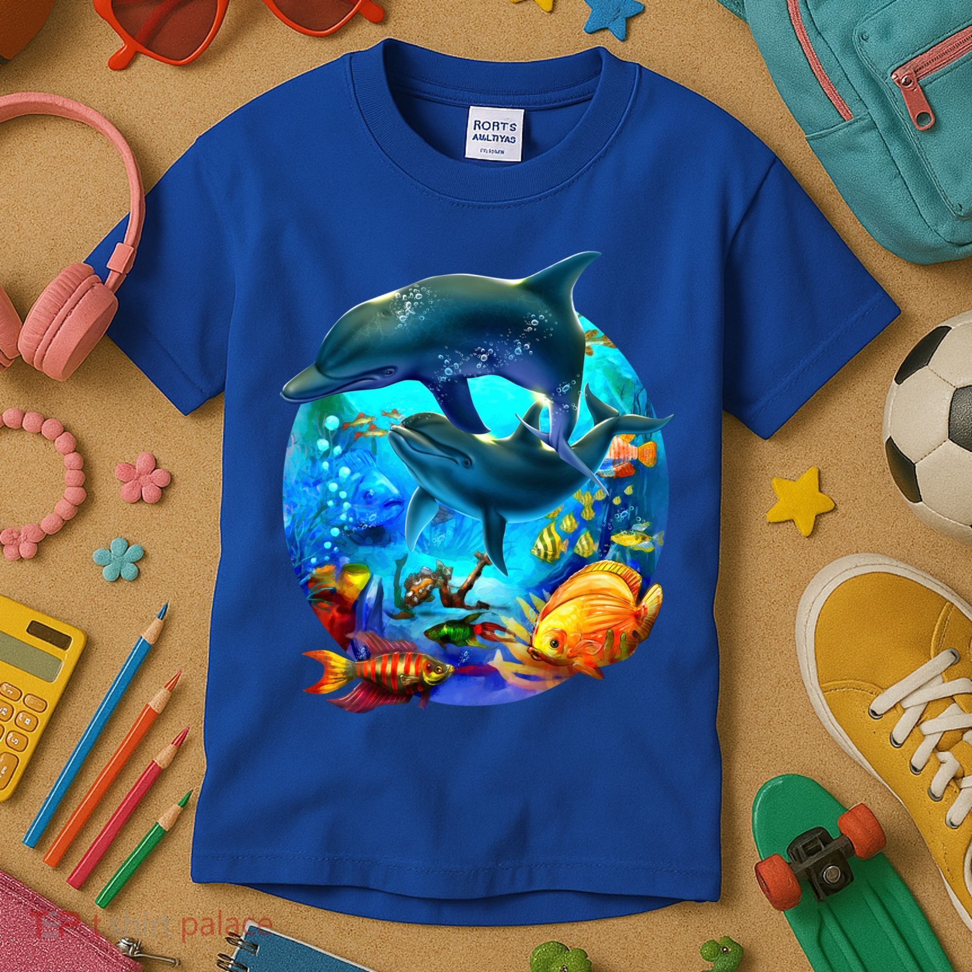 Dolphin Sea Life Save The Ocean Marine Biology Aquarium Gift Kids T-Shirt