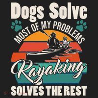 Dogs Solve Most Of My Problems Kayaking Solves The Rest Beanie thumb 2