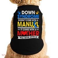 Down Syndrome Mom A Mother Never Gives Up Awareness Gift Doggie Tank thumb 0