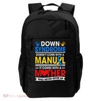 Down Syndrome Mom A Mother Never Gives Up Awareness Gift Backpack thumb 0