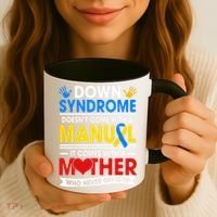 Down Syndrome Mom A Mother Never Gives Up Awareness Gift Coffee Mug thumb 3