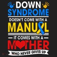 Down Syndrome Mom A Mother Never Gives Up Awareness Gift Beanie thumb 2