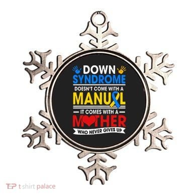 Down Syndrome Mom A Mother Never Gives Up Awareness Gift Ornament
