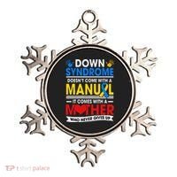 Down Syndrome Mom A Mother Never Gives Up Awareness Gift Ornament thumb 0