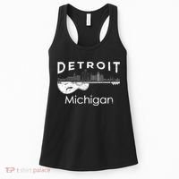 Detroit Souvenir Michigan Music Electric Guitar Women's Tank Top thumb 0