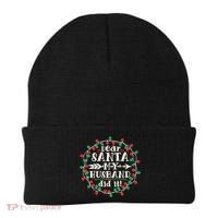 Dear Santa My Husband Did It Funny Christmas Pajama Beanie thumb 0