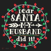 Dear Santa My Husband Did It Funny Christmas Pajama Hat thumb 2