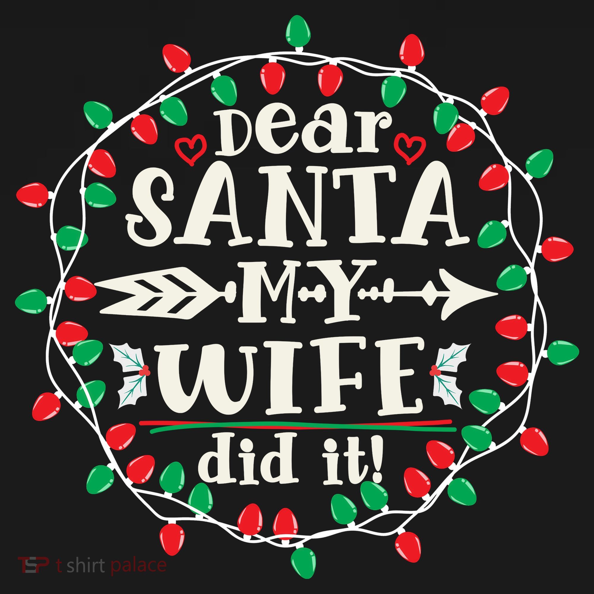 Dear Santa My Wife Did It Christmas Funny Xmas Pajama Matching Group Ornament