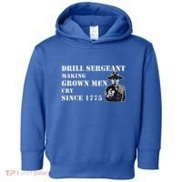 Drill Sergeant Military Drill Team Instructor Bootcamp Gifts Toddler Hoodie thumb 0