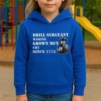 Drill Sergeant Military Drill Team Instructor Bootcamp Gifts Kids Hoodie thumb 3