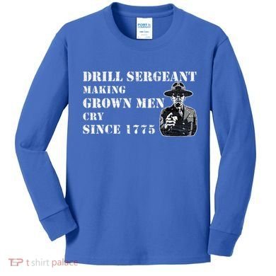 Drill Sergeant Military Drill Team Instructor Bootcamp Gifts Kids Long Sleeve Shirt