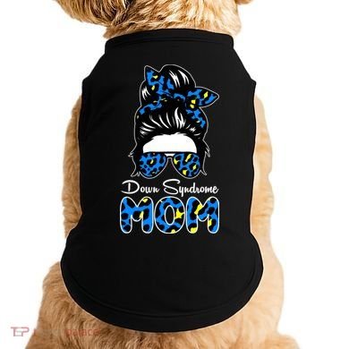 Down Syndrome Mom Hair Bun Doggie Tank