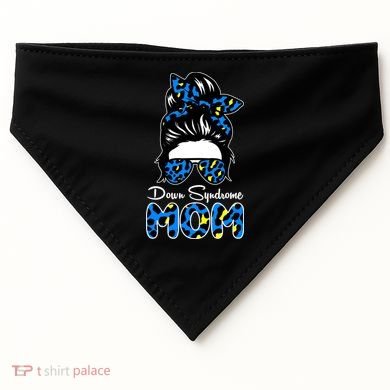 Down Syndrome Mom Hair Bun USA-Made Doggie Bandana
