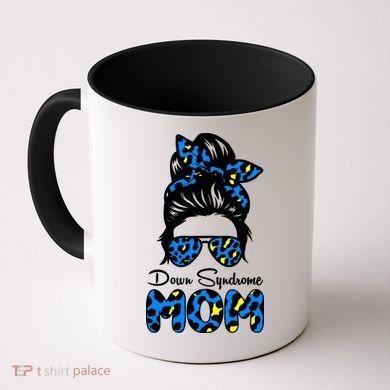 Down Syndrome Mom Hair Bun Coffee Mug