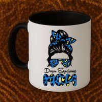 Down Syndrome Mom Hair Bun Coffee Mug thumb 2