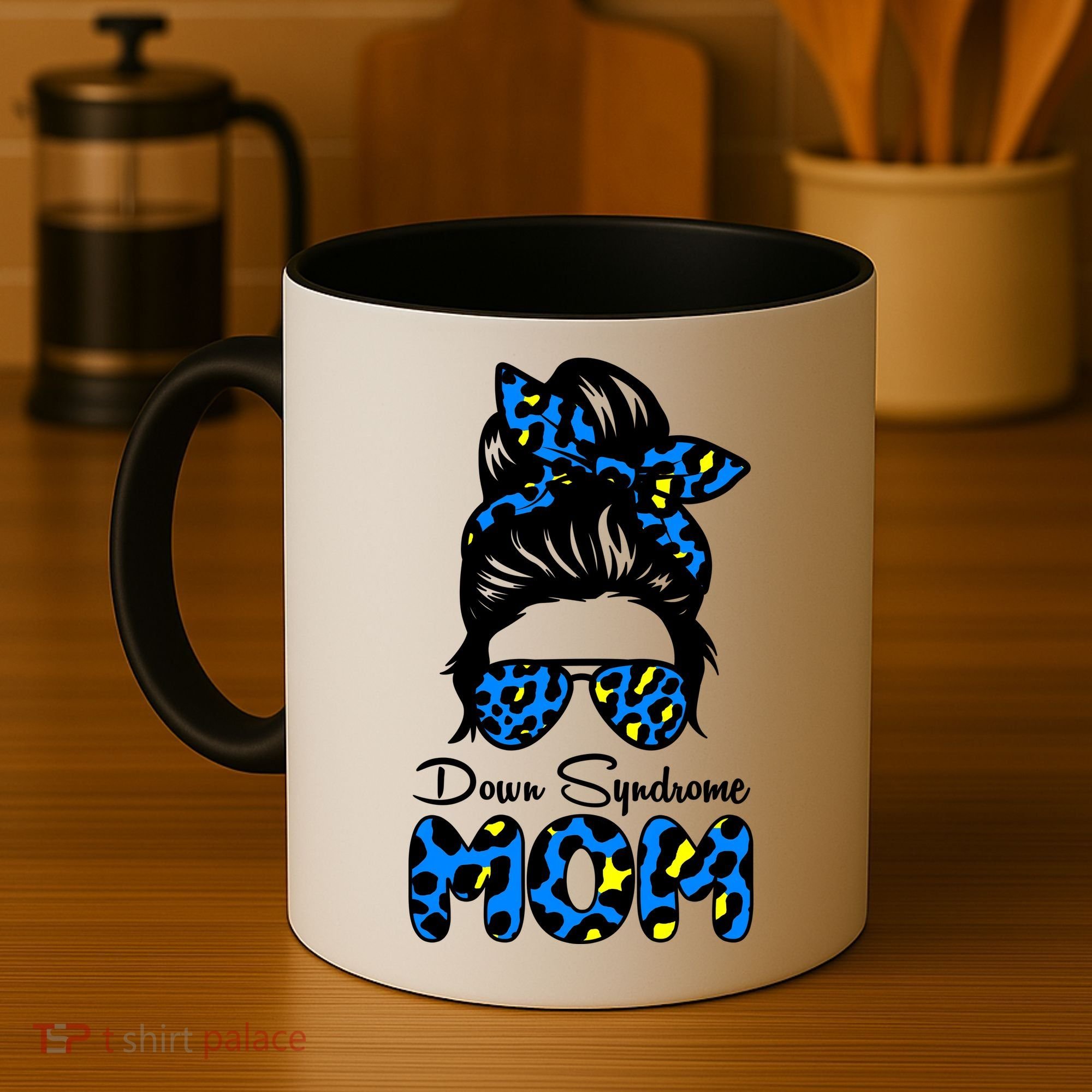 Down Syndrome Mom Hair Bun Coffee Mug