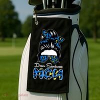 Down Syndrome Mom Hair Bun Golf Towel thumb 2