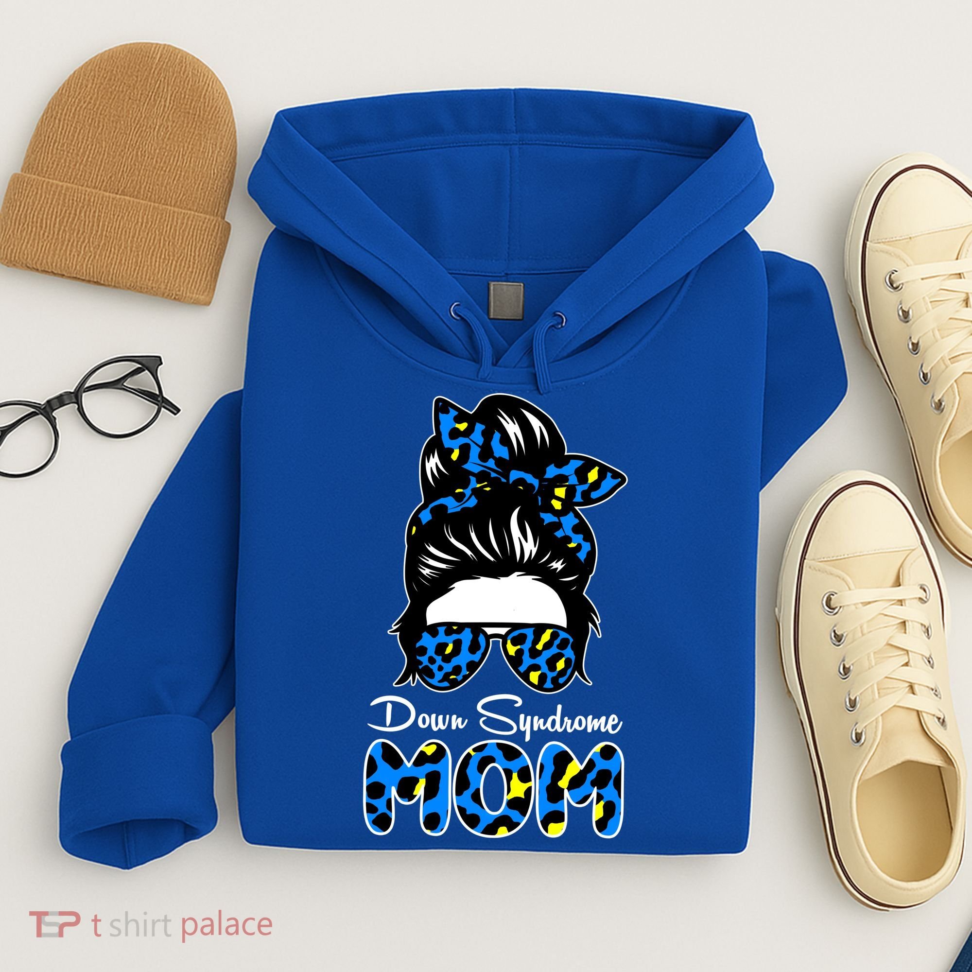 Down Syndrome Mom Hair Bun Hoodie