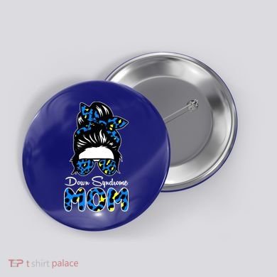 Down Syndrome Mom Hair Bun Button