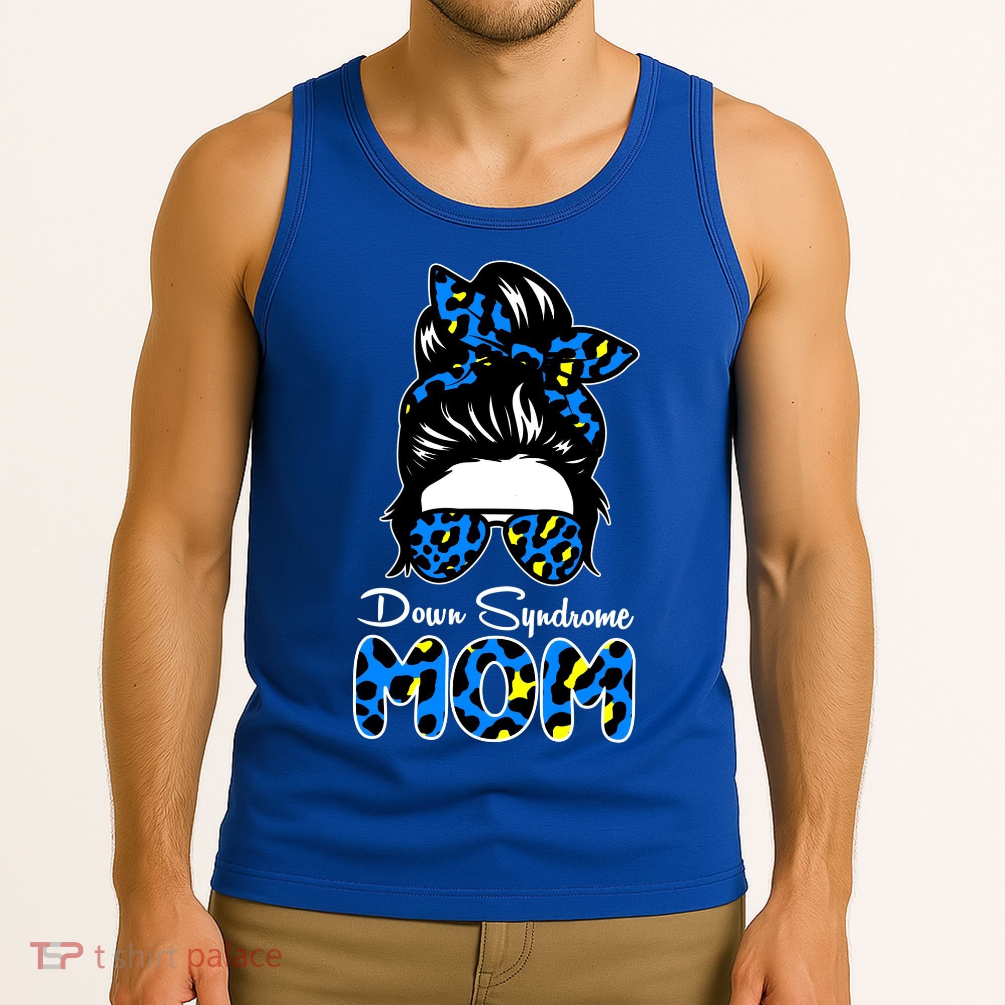 Down Syndrome Mom Hair Bun Tank Top