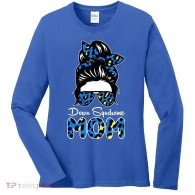 Down Syndrome Mom Hair Bun Women's Long Sleeve Shirt