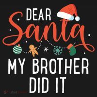 Dear Santa My Brother Did It Family Christmas Women's Tank Top thumb 5