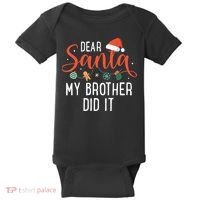 Dear Santa My Brother Did It Family Christmas Baby Bodysuit thumb 0