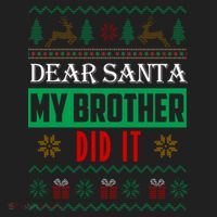 Dear Santa My Brother Did It Ugly Christmas Beanie thumb 2