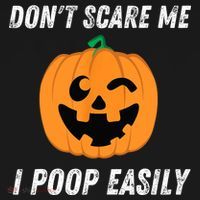 Dont Scare Me I Poop Easily Funny Halloween Pumpkin Costume Polo thumb 3