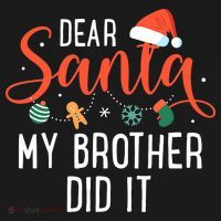 Dear Santa My Brother Did It Family Christmas Women's Tank Top thumb 5
