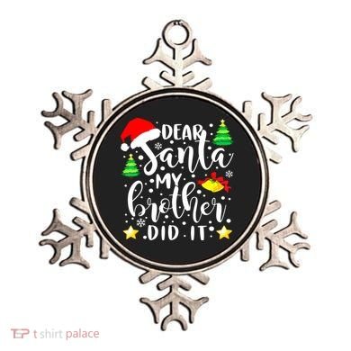 Dear Santa My Brother Did It Funny Christmas Pajama Ornament