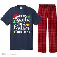Dear Santa My Brother Did It Funny Christmas Pajama Pajama Set thumb 0