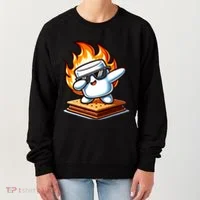 Dabbing Smore Marshmallow Cute Dab Dance Camping Women's Sweatshirt thumb 0