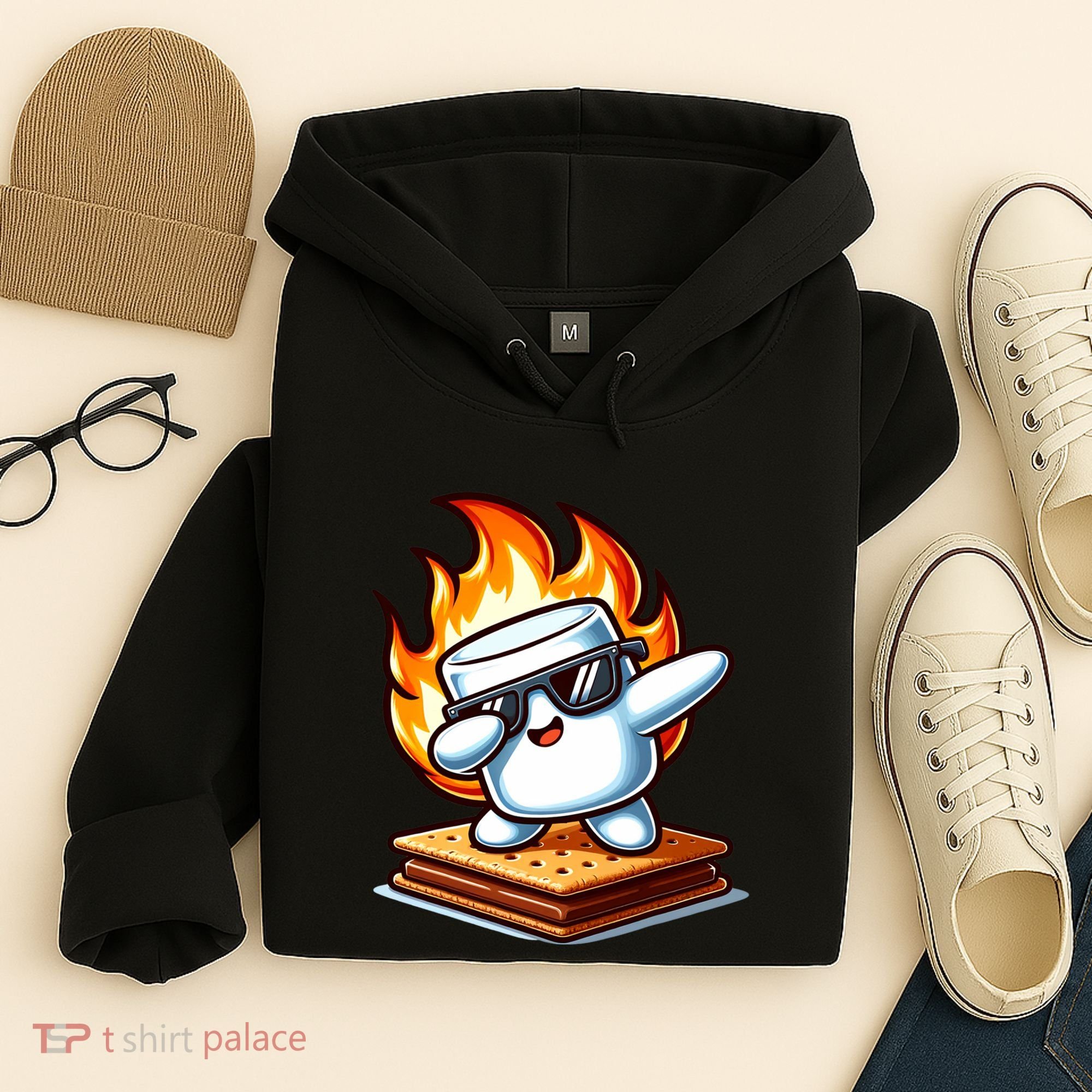 Dabbing Smore Marshmallow Cute Dab Dance Camping Hoodie