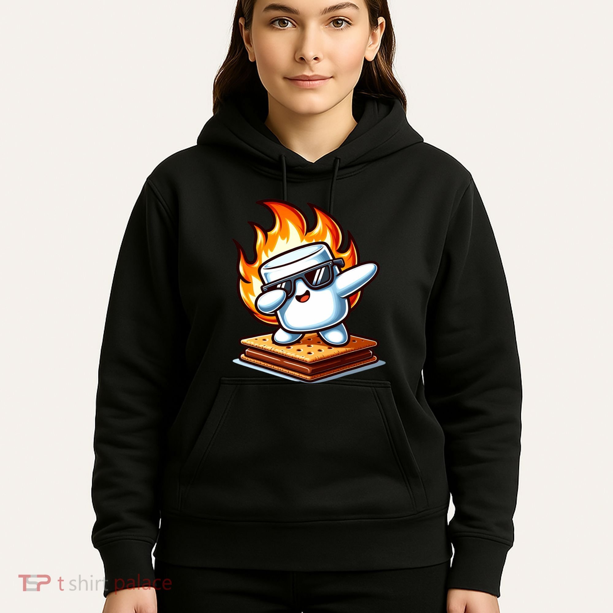 Dabbing Smore Marshmallow Cute Dab Dance Camping Hoodie