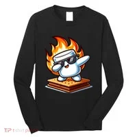 Dabbing Smore Marshmallow Cute Dab Dance Camping Long Sleeve Shirt thumb 0