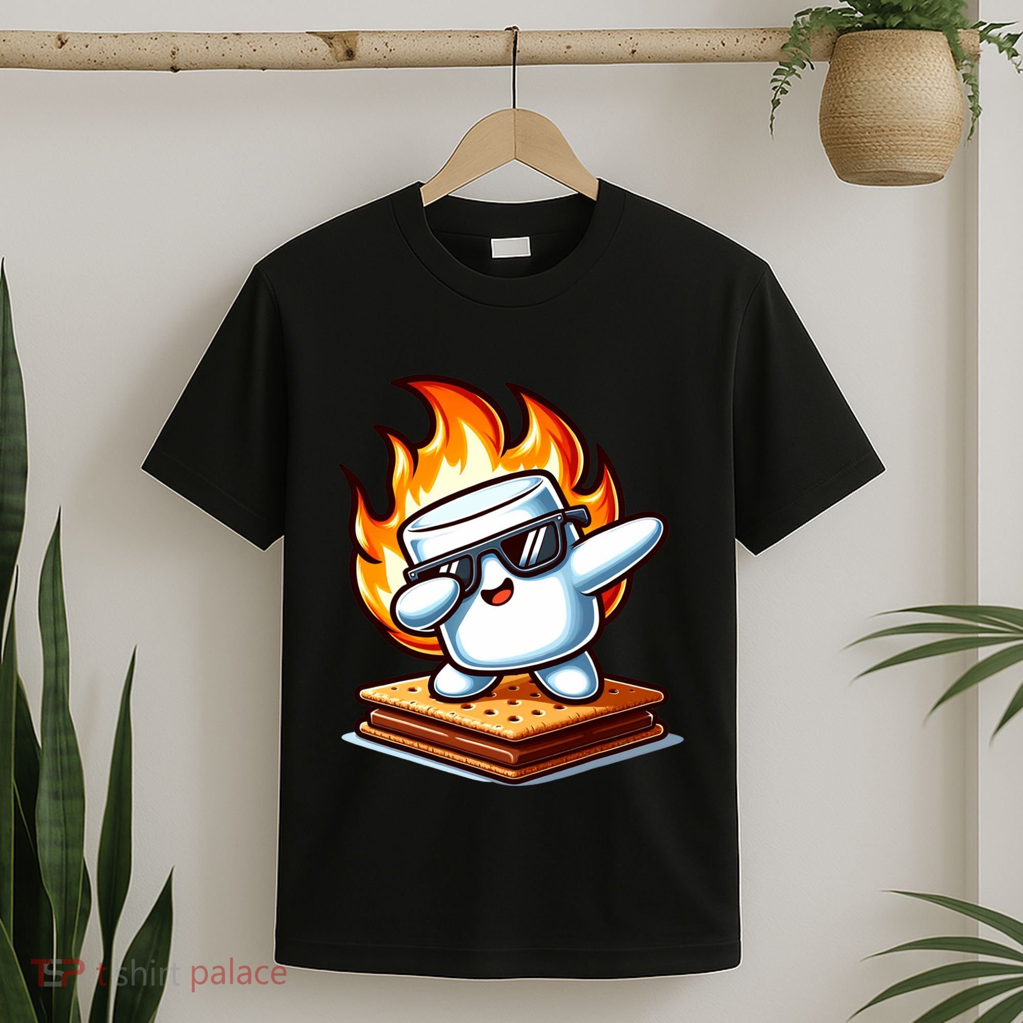 Dabbing Smore Marshmallow Cute Dab Dance Camping T-Shirt