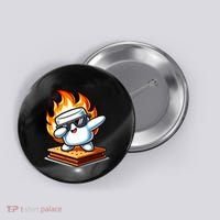 Dabbing Smore Marshmallow Cute Dab Dance Camping Button thumb 0