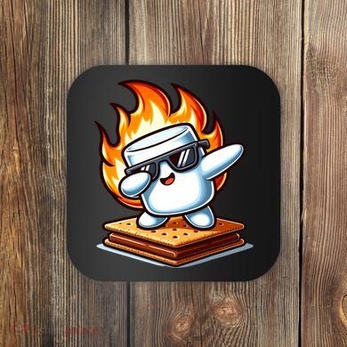 Dabbing Smore Marshmallow Cute Dab Dance Camping Coaster