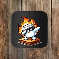 Dabbing Smore Marshmallow Cute Dab Dance Camping Coaster thumb 0